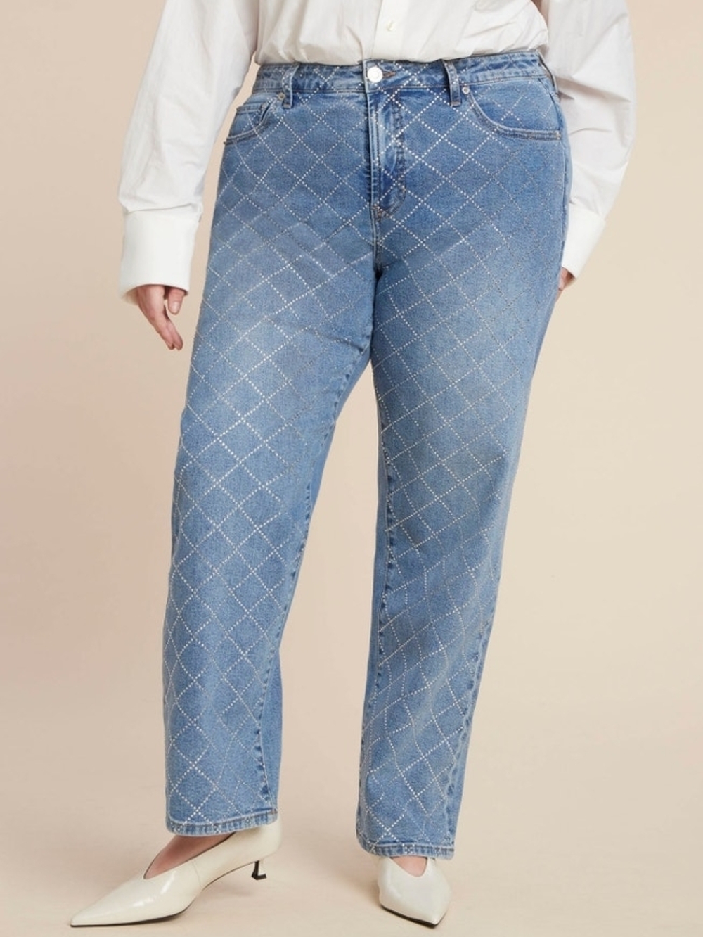 ELOQUII Sparkle Rhinestone Jeans
